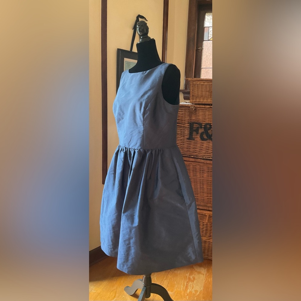 Alfred Sung Navy Scoop Back Dress